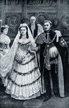 The 1906 caption reads: “WEDDING OF EDWARD VII. TO THE PRINCESS ALEXANDRA.—This picture forms an