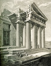 Sectional view of the east end of the Parthenon after Niemann. Northeast Corner of the Parthenon