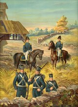 Pictured here are U.S. Army infantry and general officers in 1813-1821. The illustration dates to