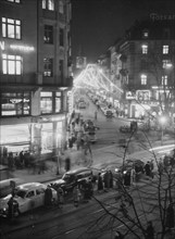 Christmas lighting on Rennweg, 1960.