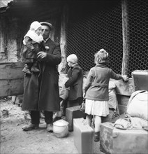 War refugees near Gondo; 1944.