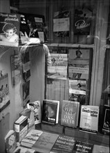 Kiosk window at the Bahnhofstrasse: sexual revolution, naturism, 1965.