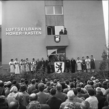 Inauguration of the cableway to the Hoher Kasten, 1964.