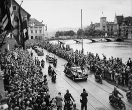 Winston Churchill in Zurich 1946.