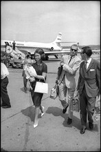 Sofia and Juan Carlos of Spain with daughter Elena in Kloten, 1964.