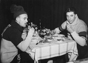 Paris Sixdays 1953: Jean Robic and Oskar Plattner.