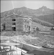 Putting up the cableway to the Hoher Kasten, 1964.