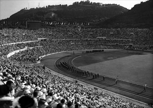 Rome 1960: Opening ceremony at the Olympic stadium.