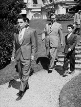 King Hussein of Jordan with his brother (r), Lausanne 1952.