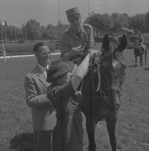 Hans Schwarzenbach on a horse 1960.