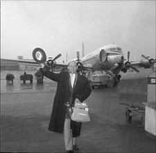 Emil Zatopek at Zurich airport 1960.