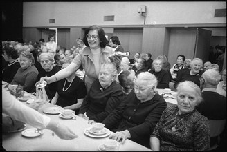 Elderly People at a Coffee Party.