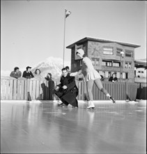 European championship of figure skating in Davos 1947: Barbara Ann Scott.