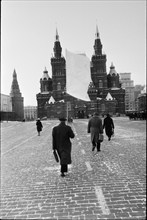 Pacifist Max Daetwyler on the Red Square, Moscow 1964.