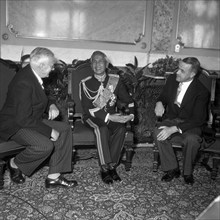 Thai Premier Songgram with the Federal Councillors Feldmann and Petitpierre, 1955.