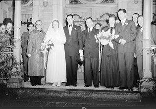 Church wedding of Rosli Ellenberger and Ferdi Kubler, Adliswil 1946.