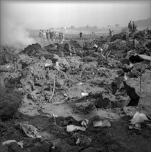 Caravelle crash Durrenasch 1963: remains at the scene of the accident.