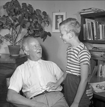 Armin Schweizer with his son, Zurich ca. 1960.