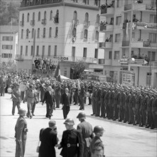 50th anniversary of the Simplon railway tunnel, celebration in Brigue 1956.