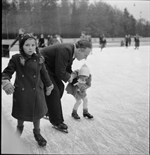 People skating at Dolder ice rink, Zurich ca. 1938.