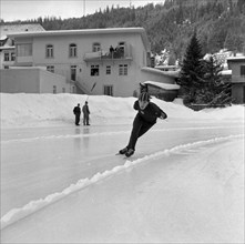 Speed Skating ECH 1954 in Davos: Vladimir Shilykovsky.