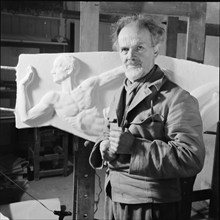 Hans Trudel, sculptor, ca. 1951.