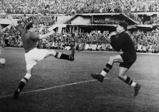 International match Austria - Switzerland, Vienna, 1948: Amadv=, Zemann.