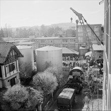 Heavy load, cylinder for the papermill Cham 1953.