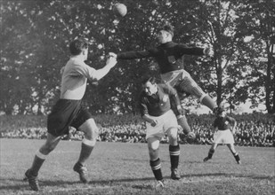 International match Switzerland - Holland, Basel, 1950: Kraak, Friedlander, Huijbregts.