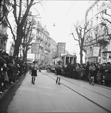 Military review in Zurich 1940, scouts.