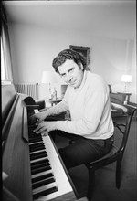 Mikis Theodorakis playing the piano, ca. 1968.