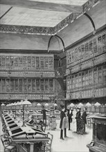 History of Spain. Ateneo de Madrid. Interior of the modernist building in Calle del Prado, designed