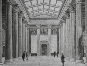 History of Austria. Vienna. Peristyle of the Austrian Parliament Building. The new building was