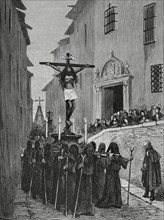 History of Spain. 19th century. Easter Week in Toledo. Maundy Thursday procession: ""Cristo de las