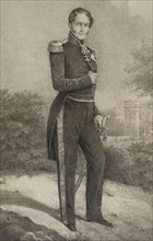 Leopold I of Belgium (1790-1865). First king of the Belgians (1831-1865). Portrait. Drawing by C.