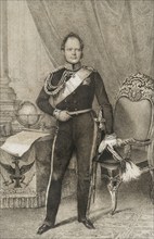 Frederick William IV of Prussia (1795-1861). King of Prussia (1795-1861). Portrait. Drawing by C.