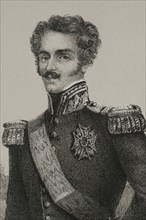 Oscar I of Sweden (1799-1859). King of Sweden and Norway (1844-1859). Portrait. Drawing by C.