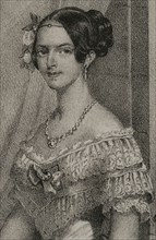 Adelaide of Austria (1822-1855). Austrian Archduchess. Queen consort of Sardinia (1849-1855) by her