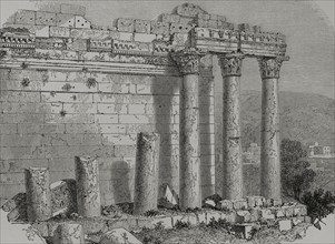 Syria. The ruins of Palmyra. Engraving. ""Los Heroes y las Grandezas de la Tierra"" (The Heroes and