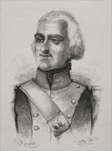 Theophile Corret de la Tour d'Auvergne (1743-1800). French military. Drawing by H. Rousseau.