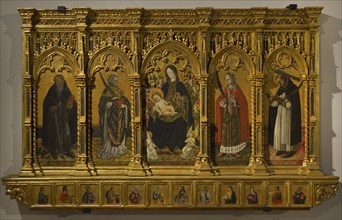 Benedetto Bembo (ca. 1423-1489). Italian painter. Torchiara Polyptych, 1462. In the centre, the