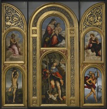 Cesare da Sesto (1477-1523). Italian Renaissance painter. Polyptych of Saint Rocco, 1523. From top