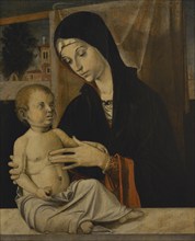 Bartolomeo Cincani (1450-1523), known as Montagna. Italian Renaissance painter. Madonna and Child,