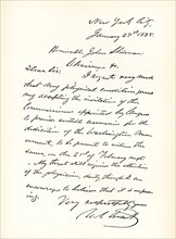 This 1892 images shows a letter from Ulysses s Grant dated January 27, 1885 and signed by Grant.