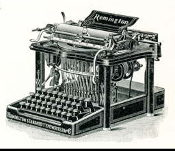 This Remington Standard Model Number 6 typewriter was manufactured by the Remington Standard