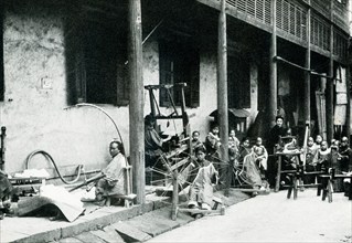 Christian Mission Industrial School.  This photo dates to 1900.  It shows a young woman missionary