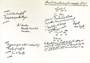 This 1874 illustration shows a copy of the “Plan prepared for first number of David Copperfield” by