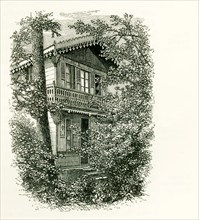 In 1864, the actor Charles Fechter gave Charles Dickens a pre-fabricated two-story Swiss chalet