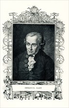 This 1899 illustration shows: “immanuel Kant.” Immanuel Kant (1724–1804) is the central figure in