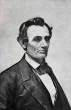 The caption for this image reads: 'Lincoln in 1857 from a photgraph in collection of Charles